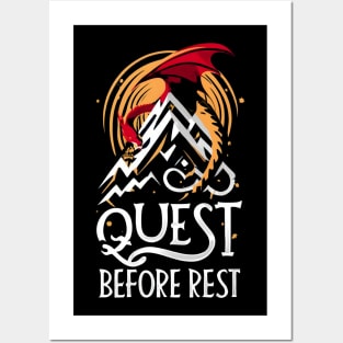 Quest Before Rest - Red Dragon - Fantasy Posters and Art